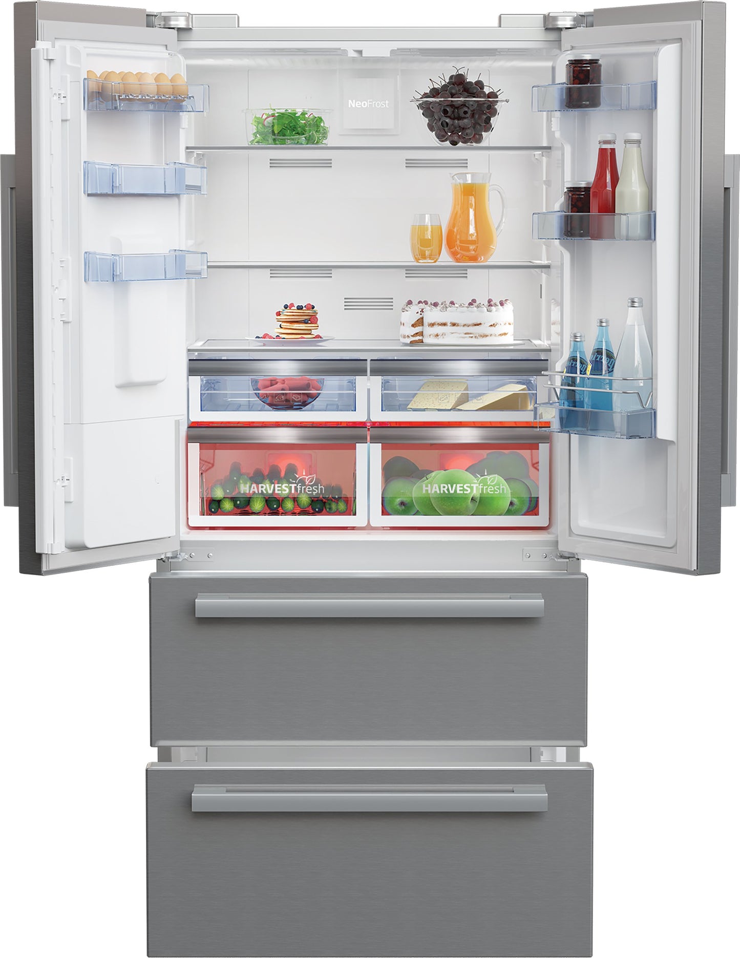 American Style Fridge Freezer | HarvestFresh | 183cm (H) |  S/Steel | GNE360520DX