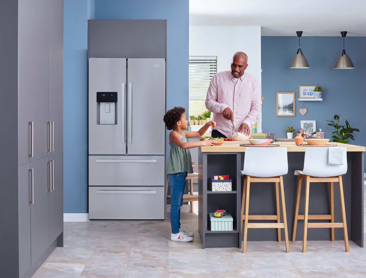 American Style Fridge Freezer | HarvestFresh | 183cm (H) |  S/Steel | GNE360520DX