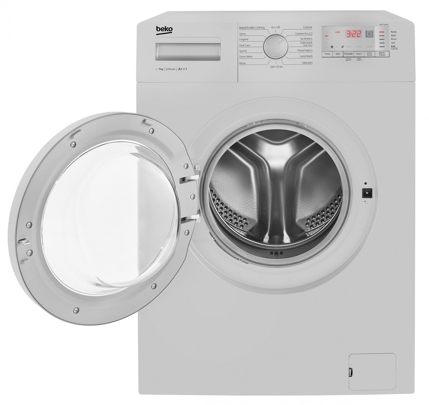 7kg, 1200rpm Washing Machine in Silver | WTL72051S | More Colour Options