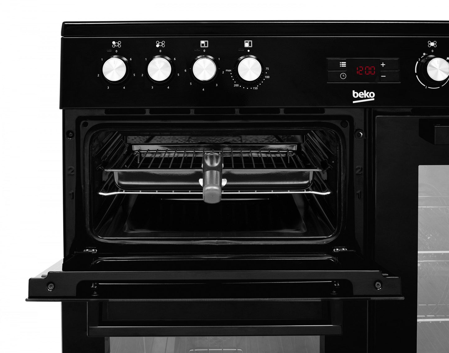 90cm Double Oven Electric Range Cooker | Black | KDVC90K