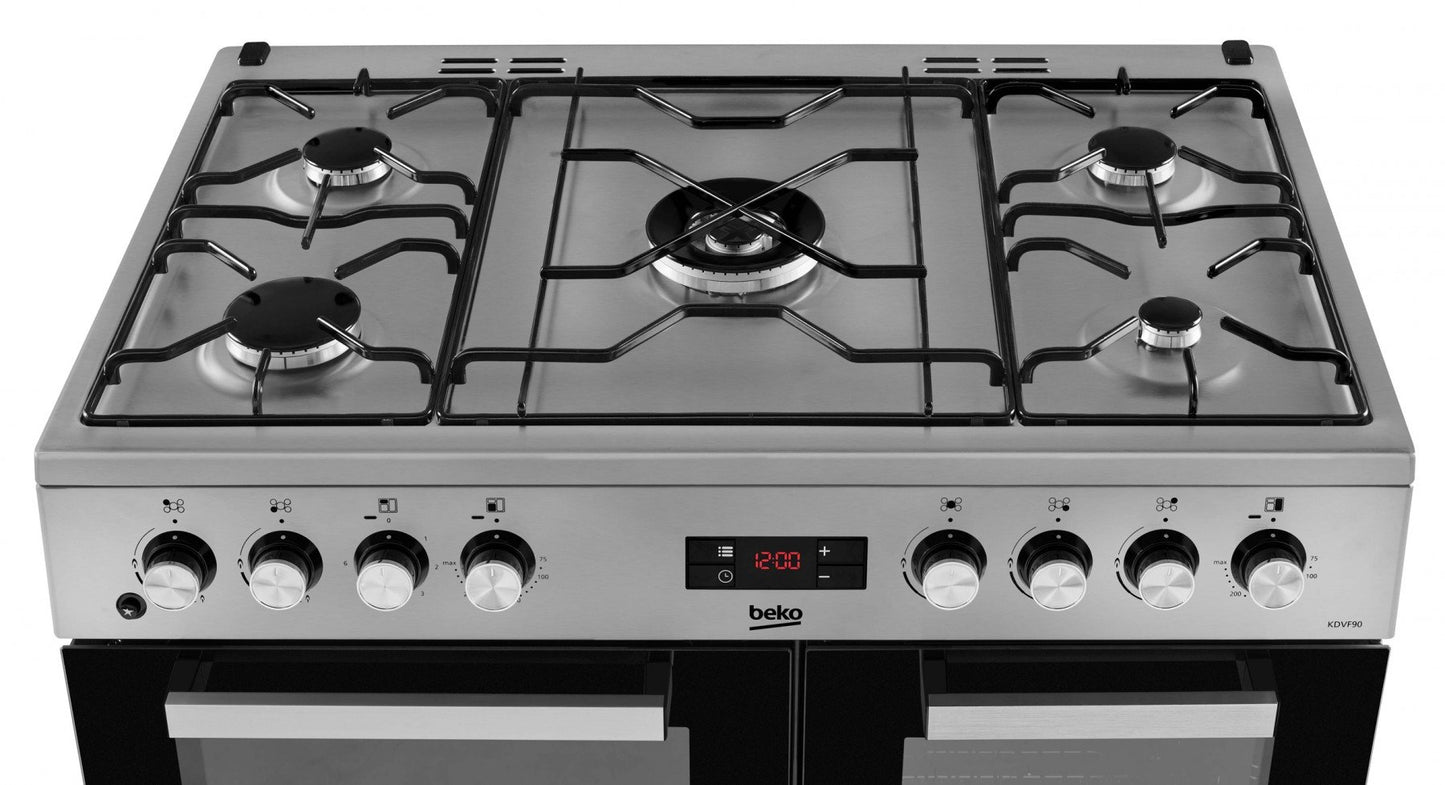 90cm Double Oven Dual Fuel Range Cooker | S/Steel | KDVF90X - *Pre-Order - Available August 2020*