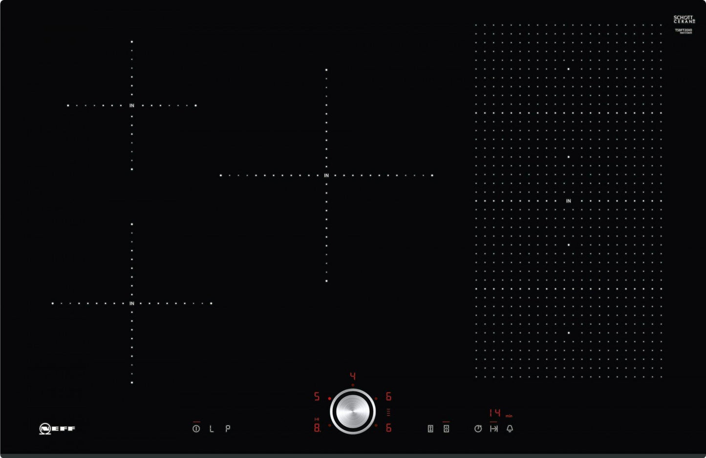 Table de cuisson FlexInduction de 80 cm avec commande TwistPad | T58FT20X0 + Poêle à induction GRATUITE d'une valeur de 129 €* 