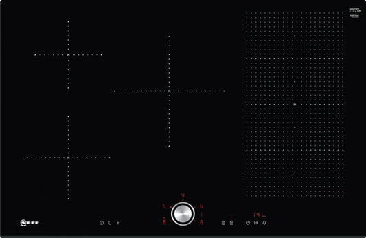 Placa de inducción FlexInduction de 80 cm con control TwistPad | T58FT20X0 + Juego de sartenes de inducción GRATIS por valor de 129 €* 