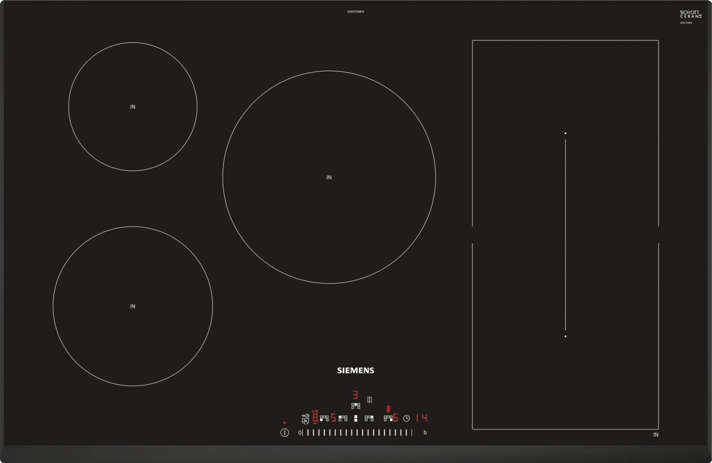 iQ500 80cm Induction Hob | ED851FWB5E | + 'FREE Induction Pan-Set Worth €129’