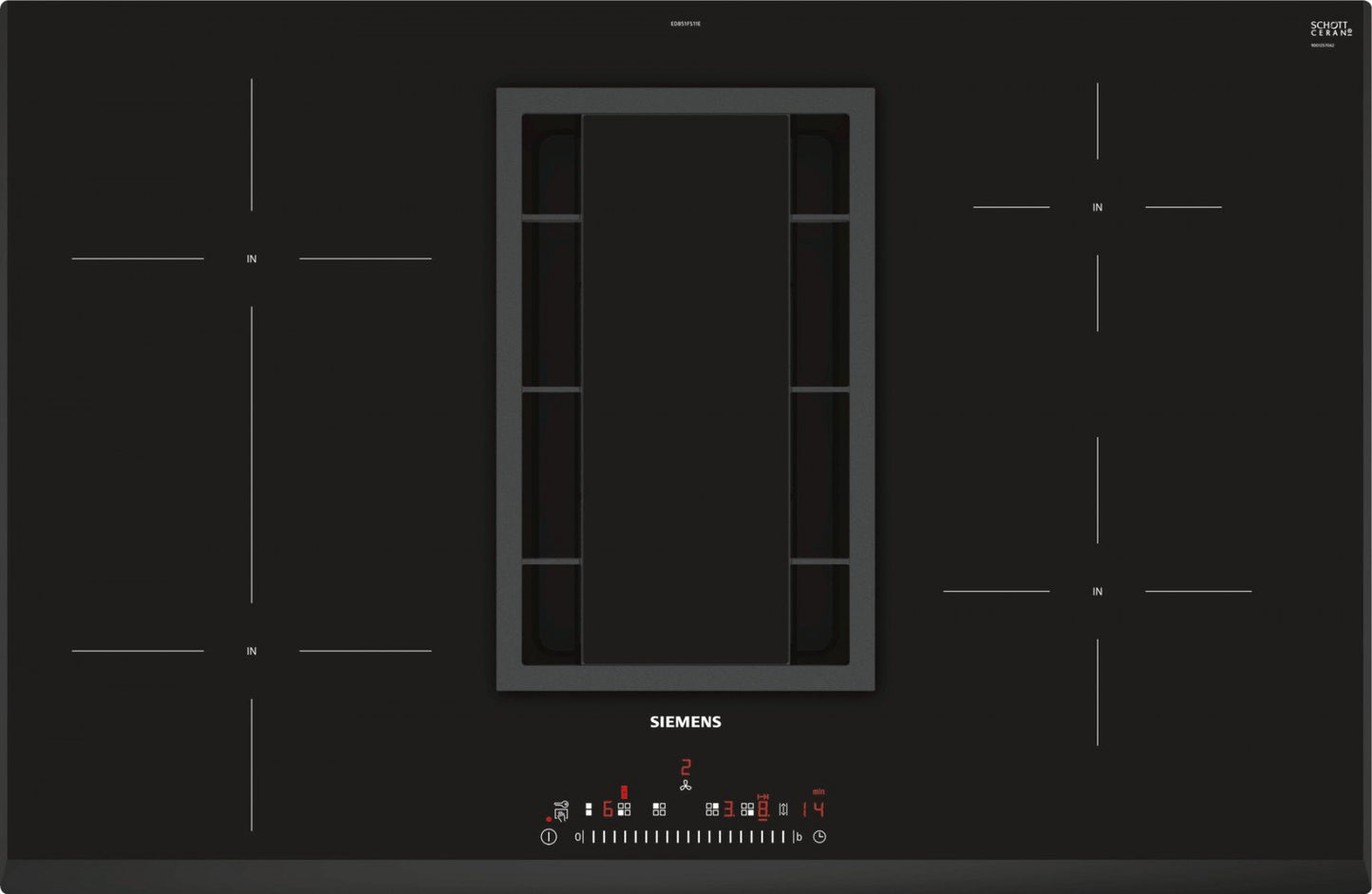 iQ500 80cm InductionAir Venting Hob | ED851FS11E | + 'FREE Induction Pan Set Worth €129'
