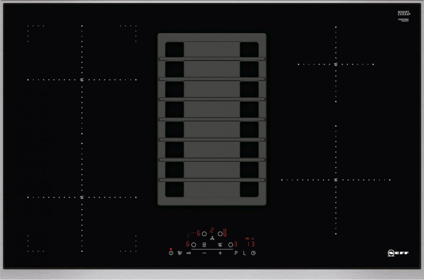 Plaque de cuisson à ventilation FlexInduction de 80 cm | T48TD1BN0 + Poêle à induction OFFERTE d'une valeur de 129€* 