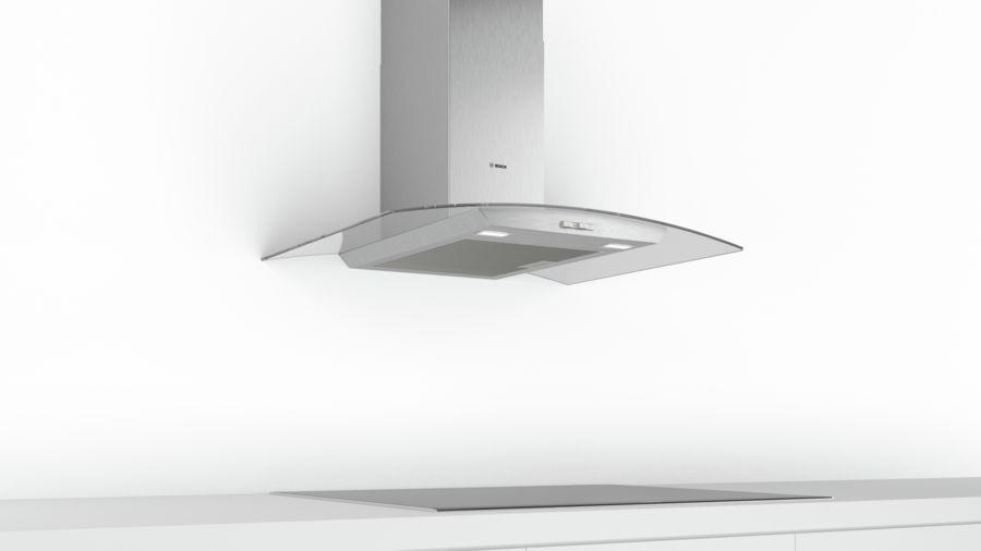 90cm Curved Glass Chimney Extractor Hood | DWA94BC50B