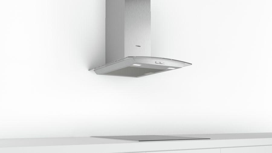 60cm Curved Glass Chimney Extractor Hood | DWA64BC50B