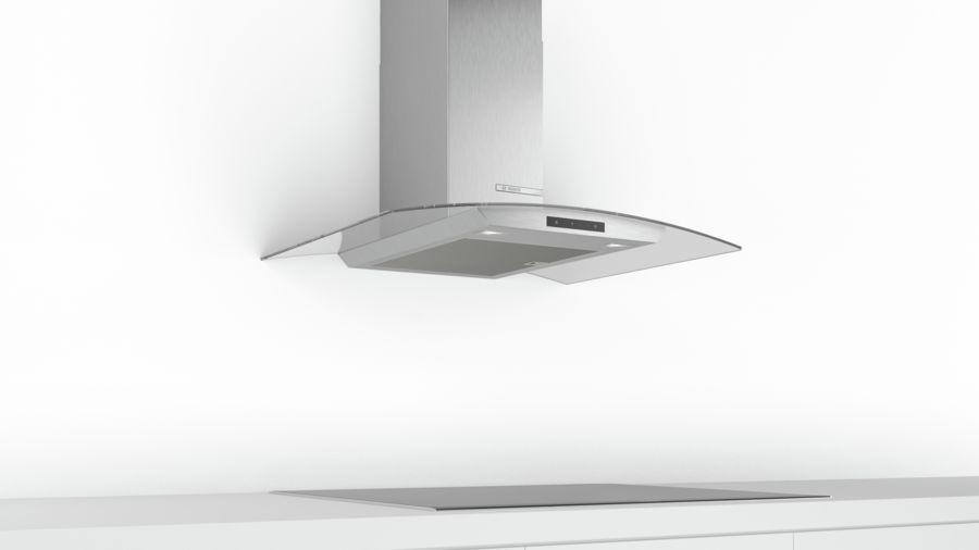 90cm Curved Glass Chimney Extractor Hood | DWA96DM50B