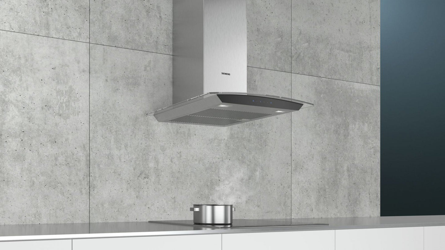 iQ300 60cm Curved Glass Design Chimney Hood | LC67AFM50B