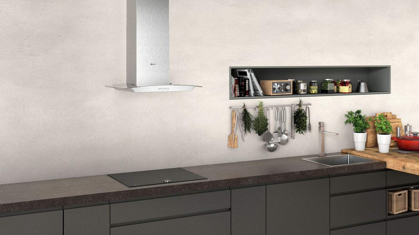 60cm Curved Glass Design Chimney Hood | D64ABC0N0B