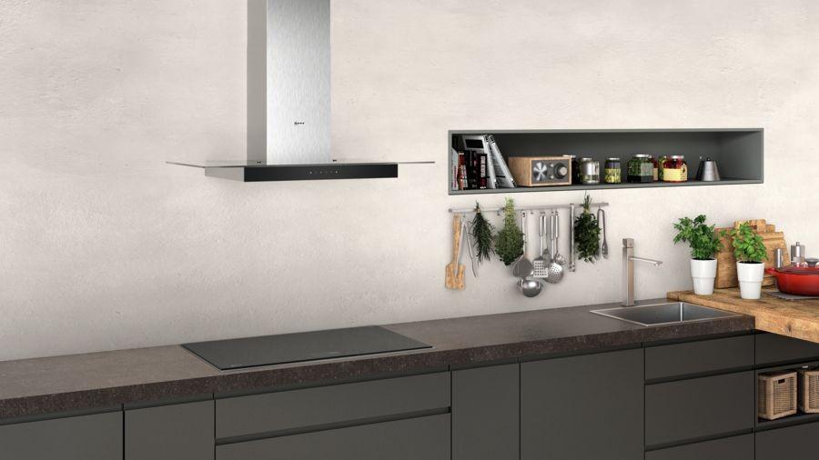 90cm Flat Glass Design Chimney Hood | D94GFM1N0B