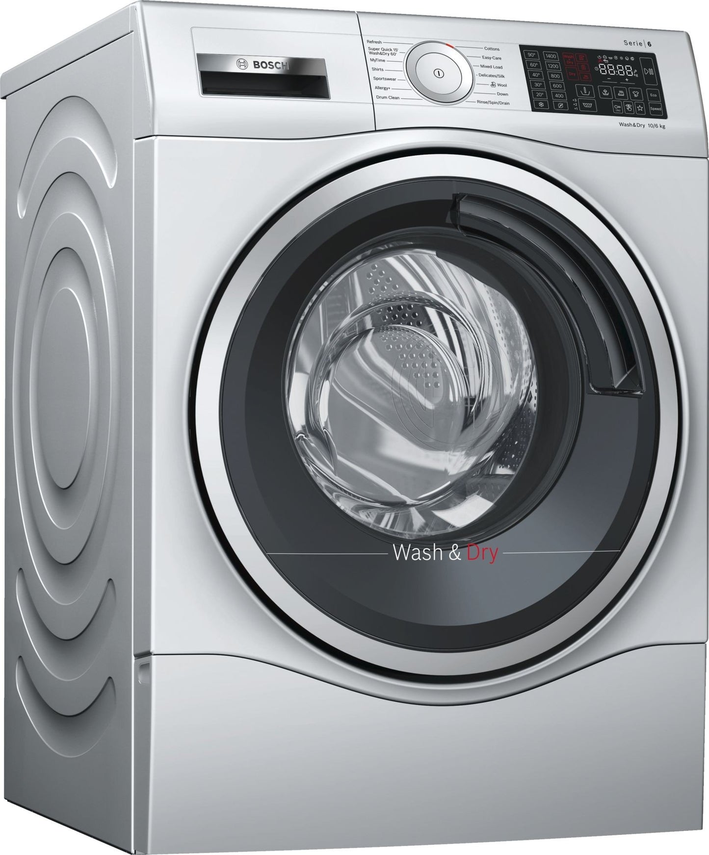 Washer Dryer, 10kg/6kg 1400rpm | Silver | WDU28568GB