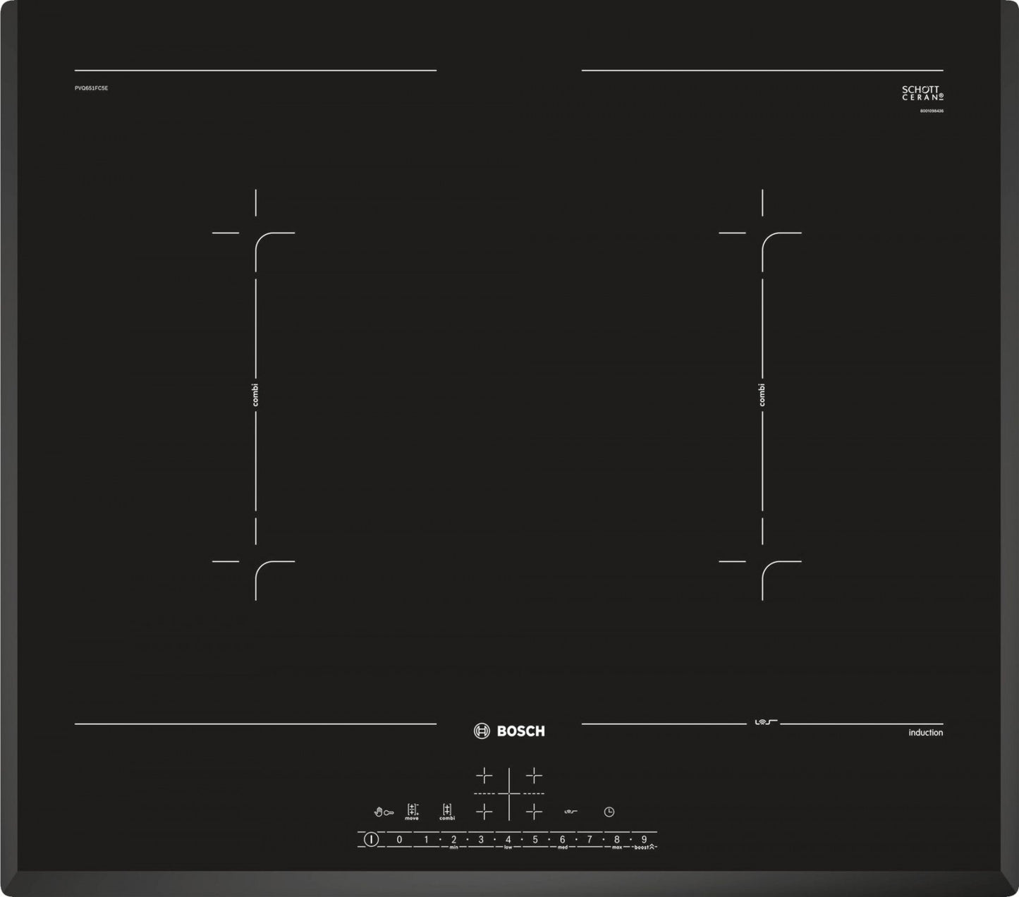 60cm Induction Hob | PVQ651FC5E |  + 'FREE Induction Pan-Set Worth €129’