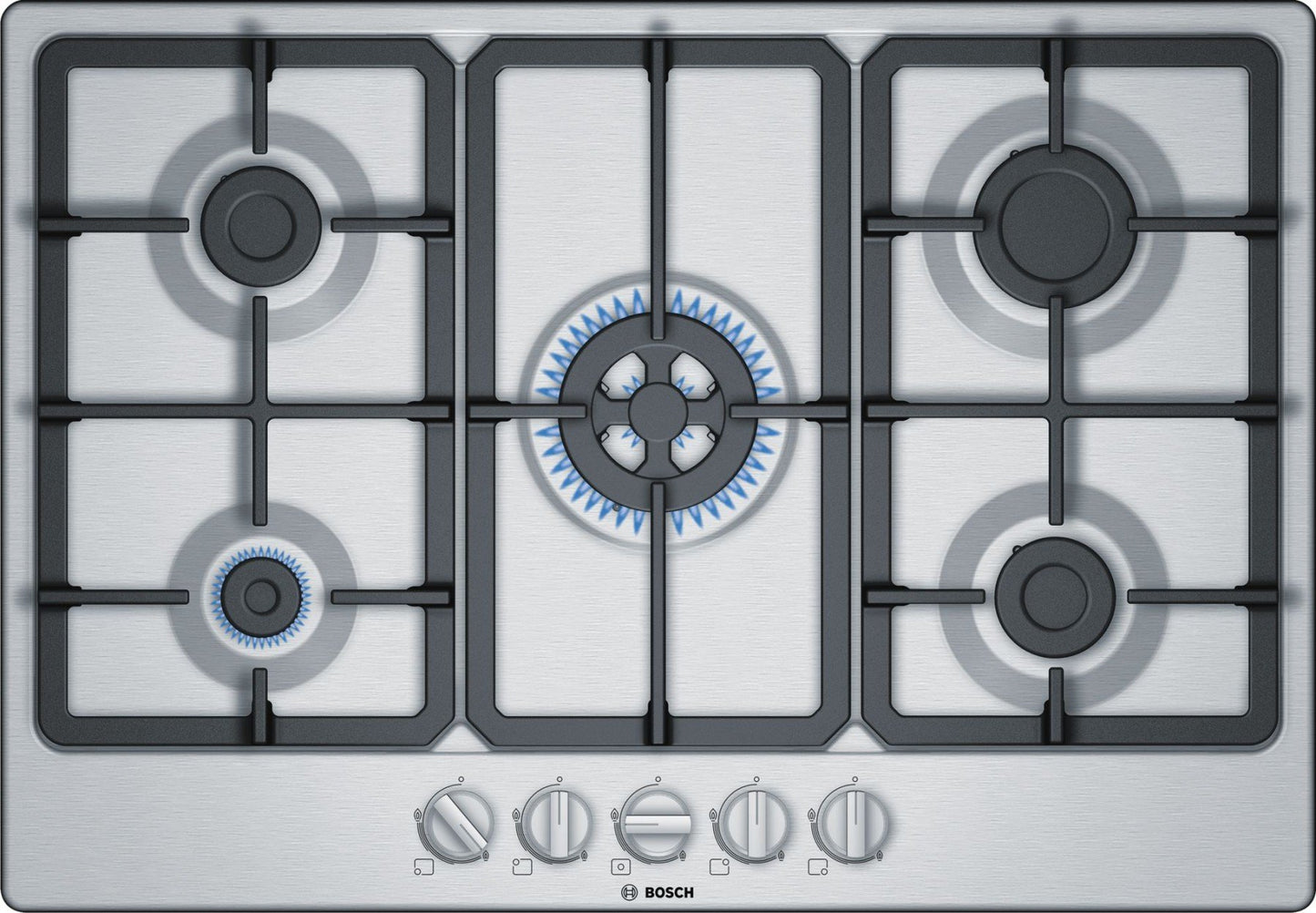75cm Gas Hob 5 Burners | Staineless Steel | PGQ7B5B90