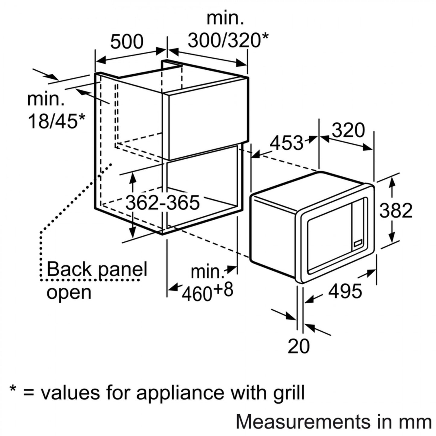 Built-In Microwave, 800 Watt | H53W50N3GB