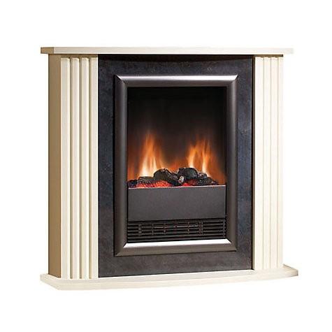 Mozart Log Effect 2KW Fire Suite | Cream | MZT20