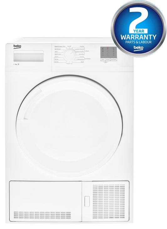 8KG Condenser Tumble Dryer in White | DTLCE80051W