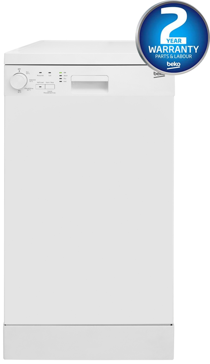 Slimline 45cm 10 Place Dishwasher, A+ Rated | White | DVS04020W | More Colour Options