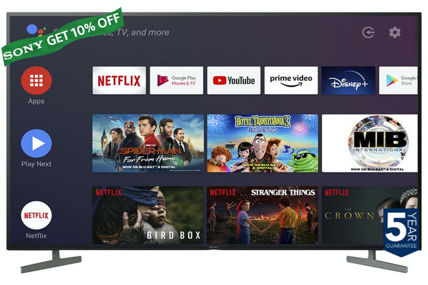 55" 4K UHD HDR Smart Android TV | KD55XH8196BU | + *10% OFF THIS TV