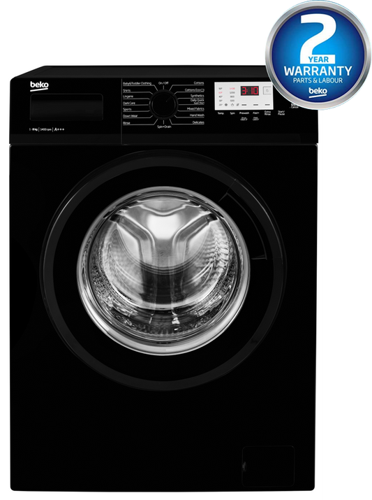 8kg, 1400rpm Washing Machine in Black | WTL84151B | More Colour Options