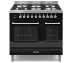 90cm Range Cooker  TWIN Q LINE, 6 Burners | Black | RC-9TG-QL-K