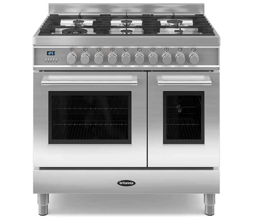 90cm Range Cooker  TWIN Q LINE, 6 Burners | Stainless Steel | RC-9TG-QL-SS