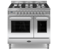 90cm Range Cooker  TWIN Q LINE, 6 Burners | Stainless Steel | RC-9TG-QL-SS