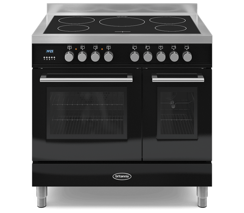 90cm Range Cooker, TWIN Q LINE, 5 Induction Zones | Black  | RC-9TI-QL-K