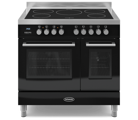 90cm Range Cooker, TWIN Q LINE, 5 Induction Zones | Black  | RC-9TI-QL-K