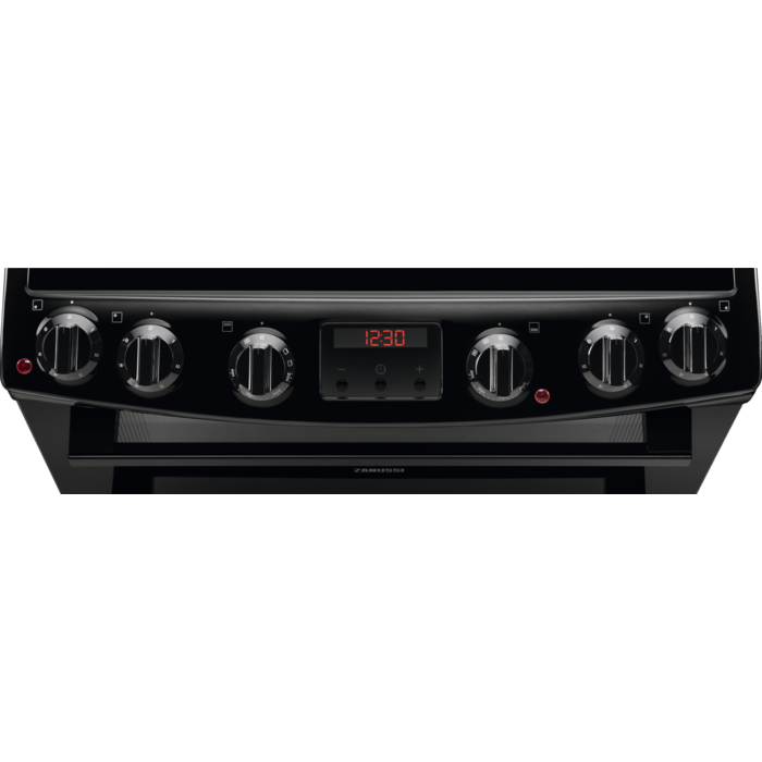 60cm Double Oven Electric Cooker With PlusSteam | Black | ZCV69350BA