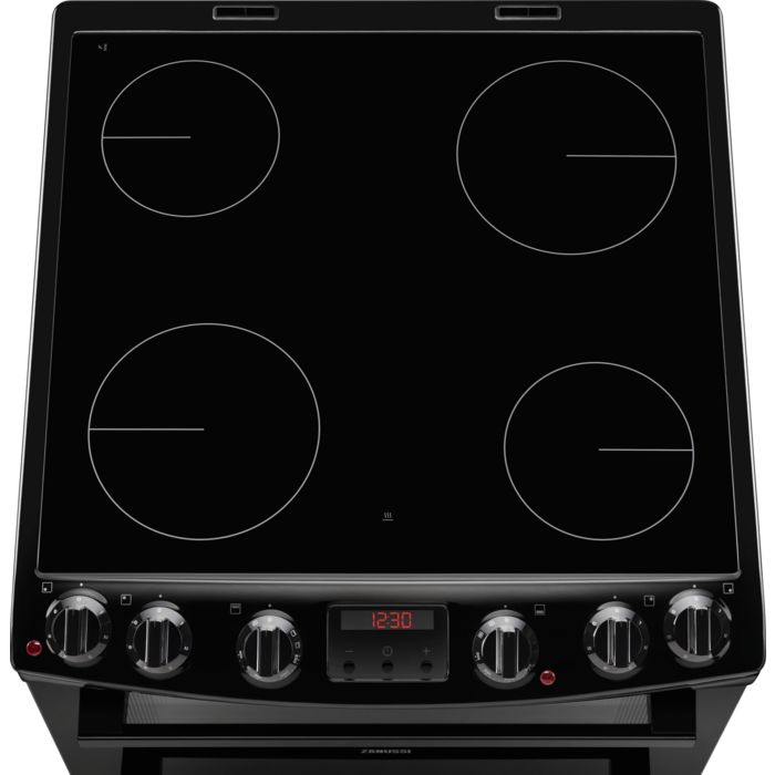 60cm Double Oven Electric Cooker With PlusSteam | Black | ZCV69350BA