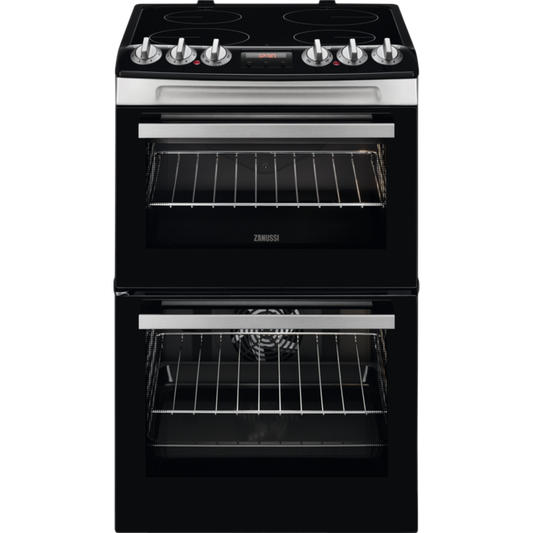55cm Electric Double Oven Cooker | Stainless Steel | ZCV46250XA