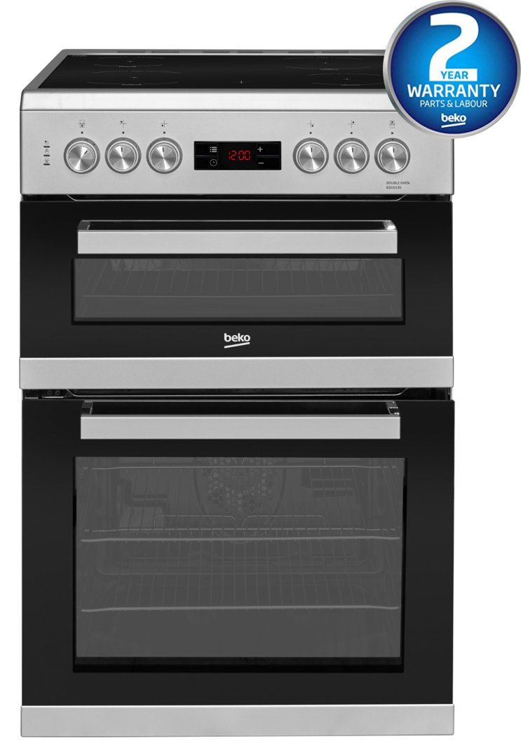 60cm Double Oven Electric Cooker | White | KDC653W | More Colour Options