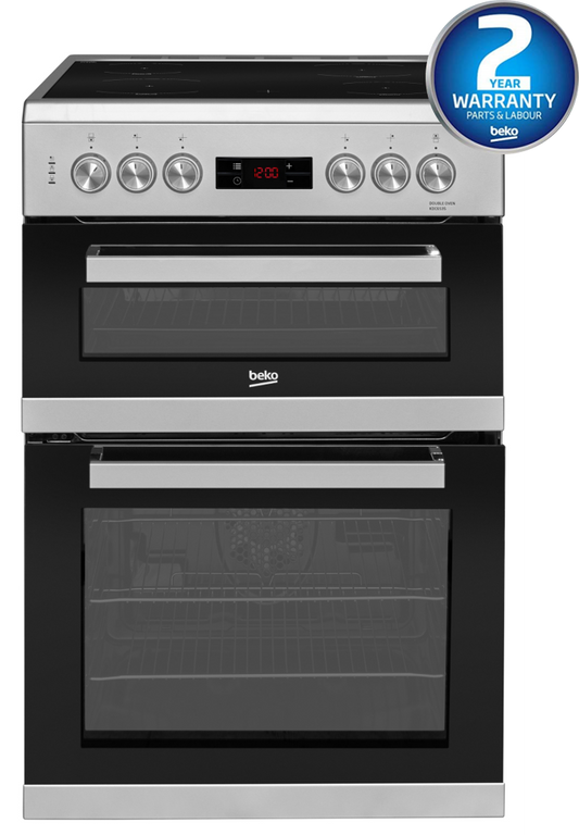 60cm Double Oven Electric Cooker | Silver | KDC653S | More Colour Options