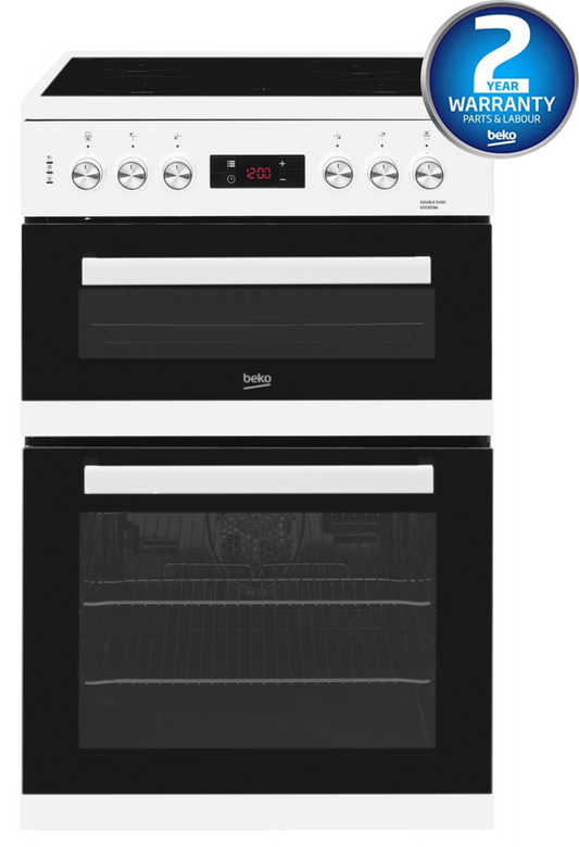 60cm Double Oven Electric Cooker | White | KDC653W | More Colour Options